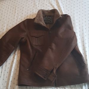 Size L Leather Jacket (Buffalo, David Bitton)